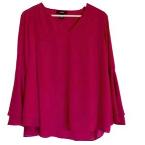ALFANI size 6 dark rose blouse Valentine dinner capsule wardrobe EUC